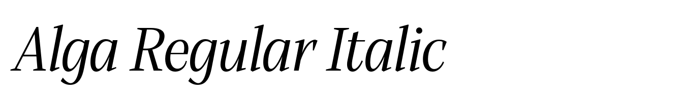 Alga Regular Italic